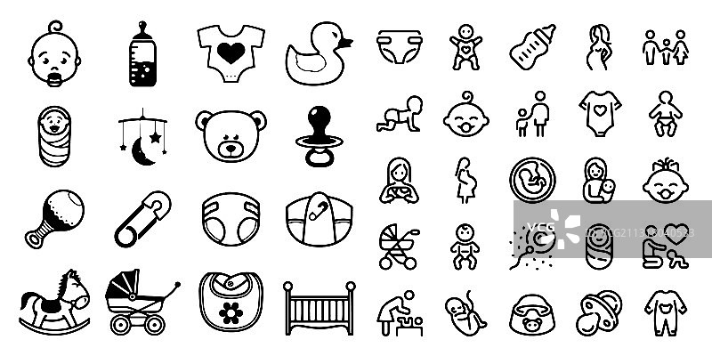 童年图标合集图片素材