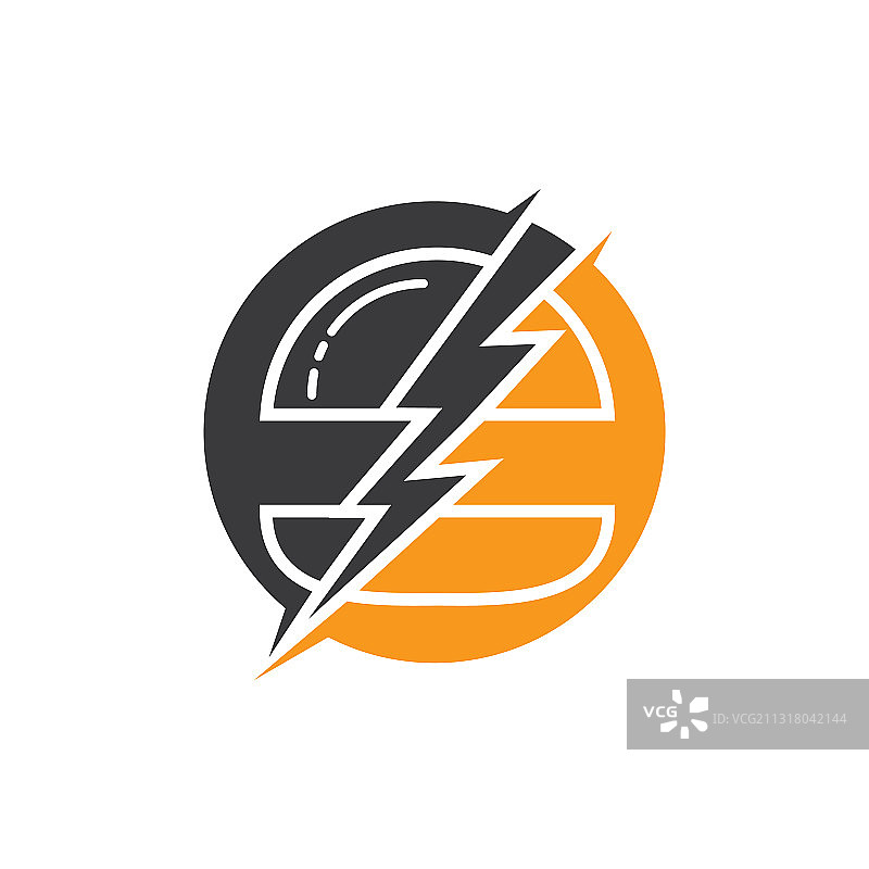 闪电汉堡Logo设计图片素材