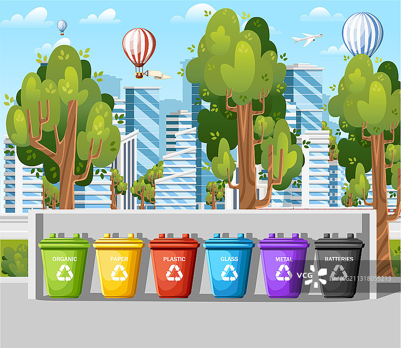 分类垃圾桶系列图片素材