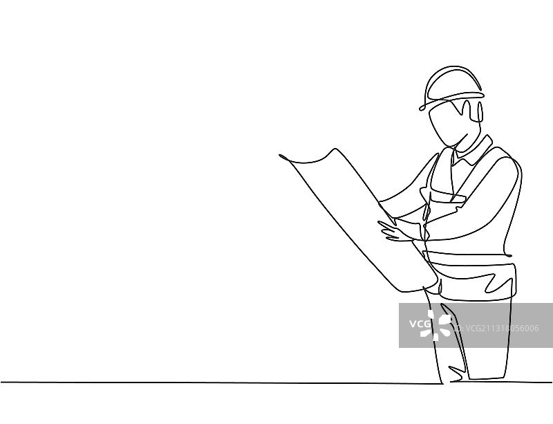 年轻连续单线画图片素材