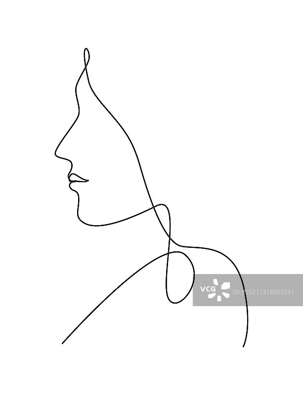 优美单线连续绘画图片素材