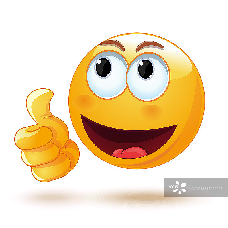 竖起大拇指的表情符号图片素材