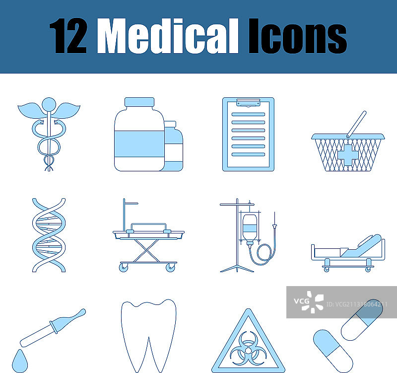医疗图标设置图片素材