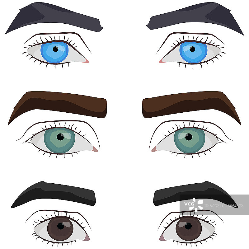 男性眼睛套装图片素材