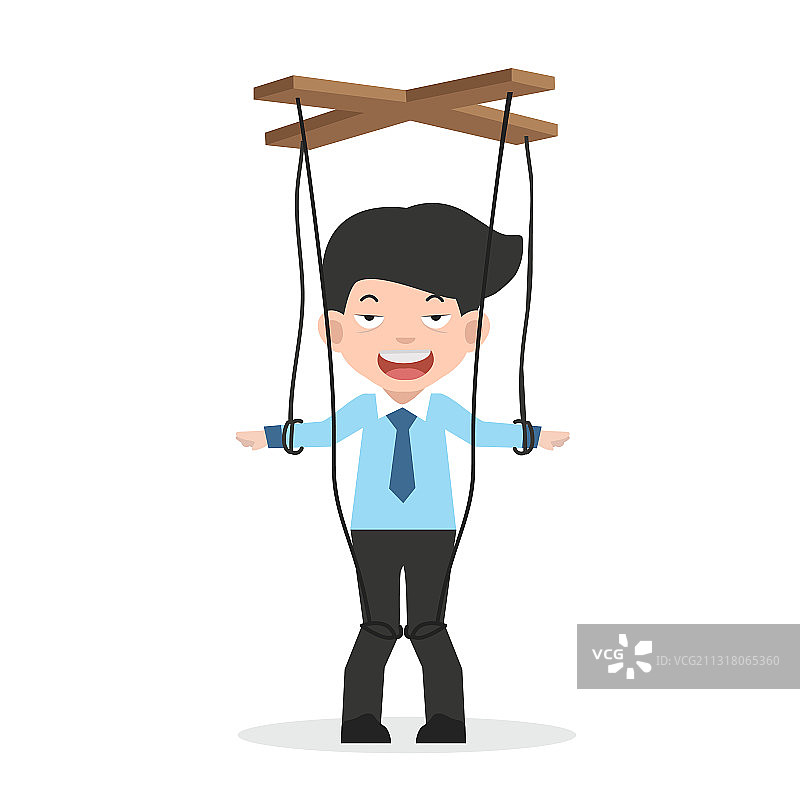 商人被绳索控制图片素材