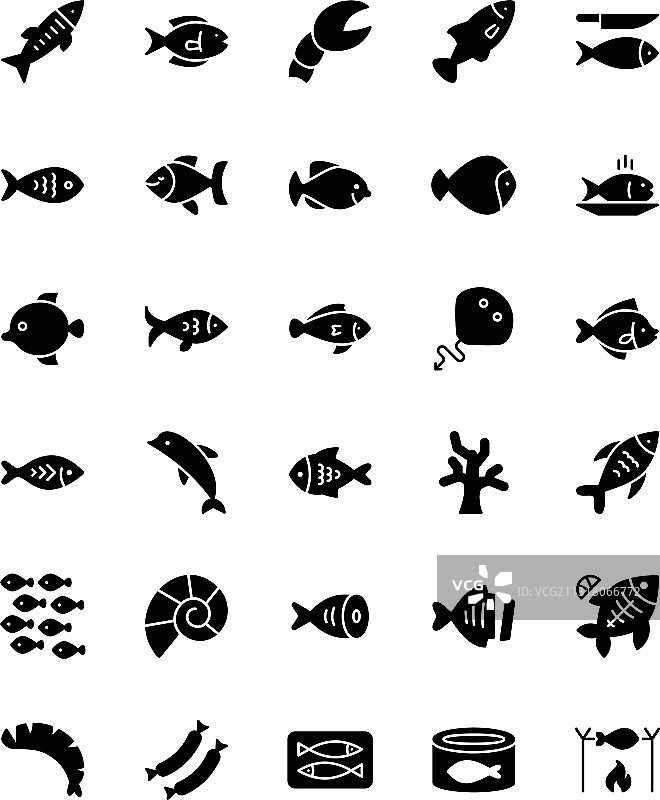 海鲜文字图形图片素材