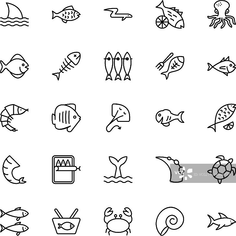 海鲜图标包图片素材