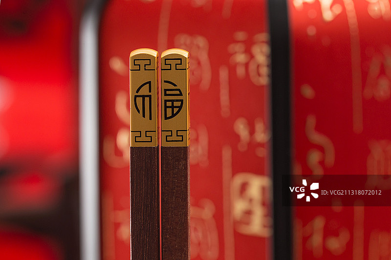 中国传统餐具筷子图片素材