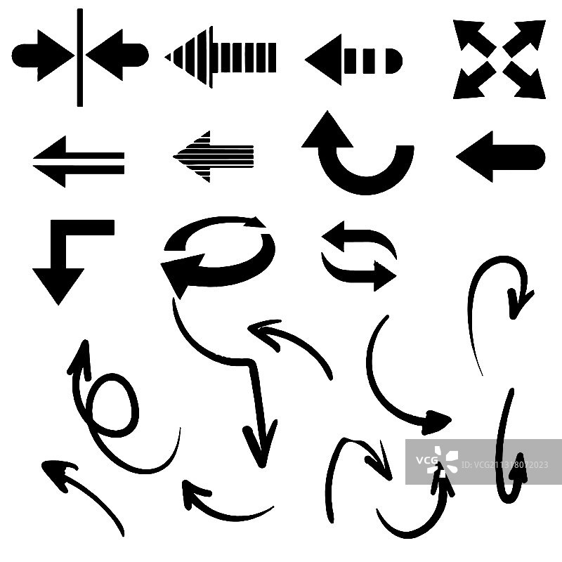 白色背景上的箭头合集图片素材