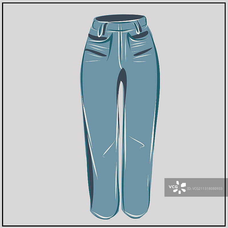 蓝色经典牛仔宽松时尚图片素材