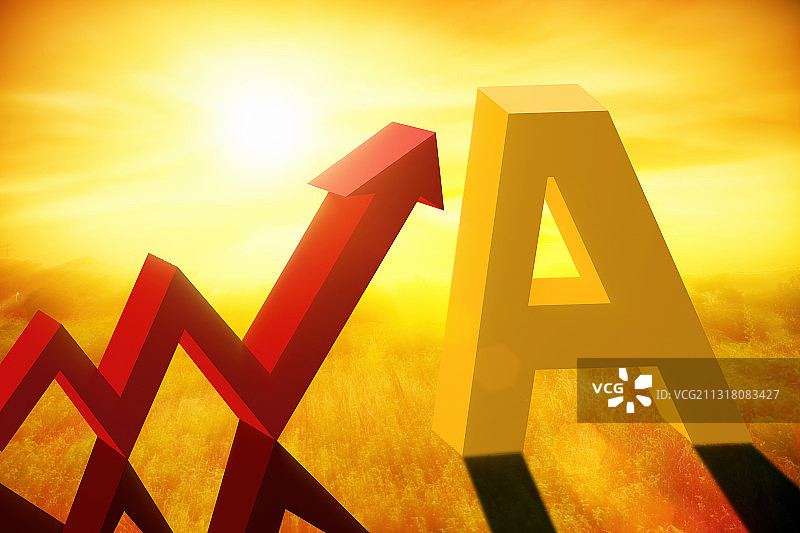 投资理财业绩汇报希望丰收喜悦箭头上升图片素材