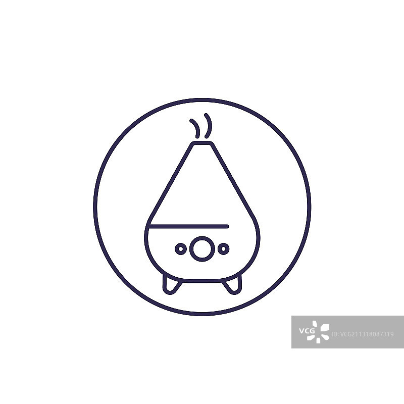 空气加湿器净化器图标线条图片素材