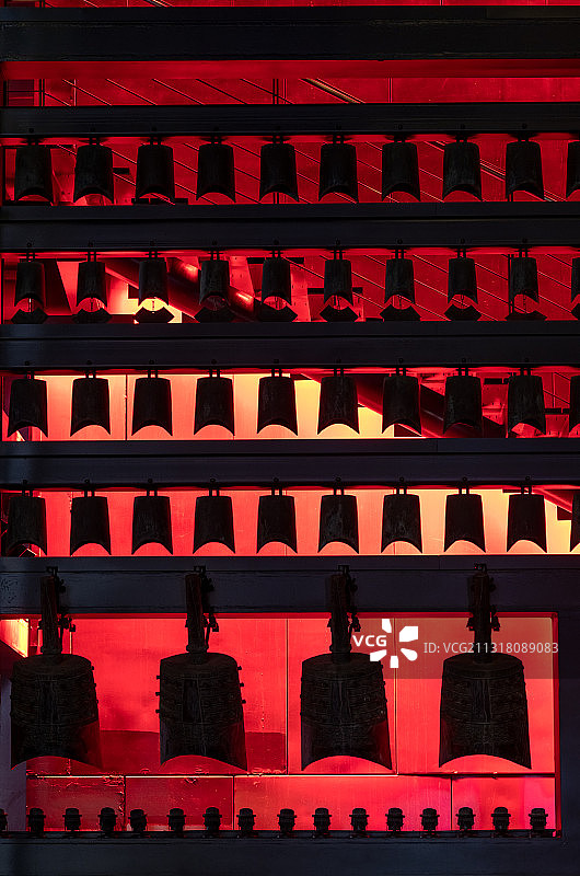 编钟乐器雕塑陈列图片素材