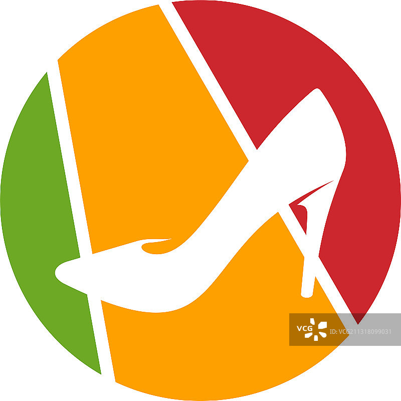 彩色鞋子标志设计理念模板图标图片素材