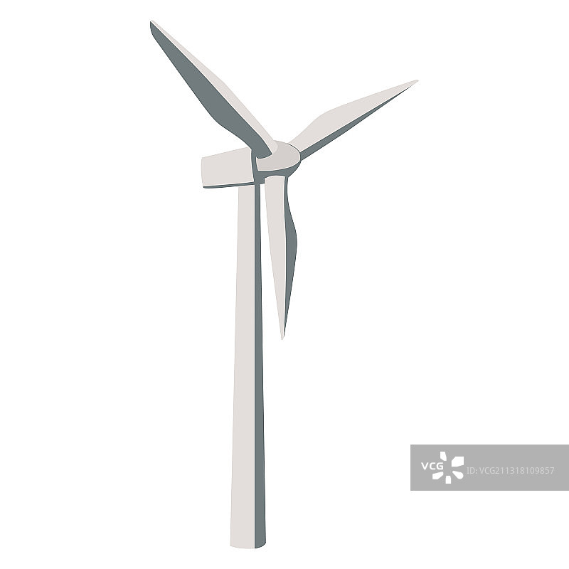 卡通风格的孤立风力发电场图片素材