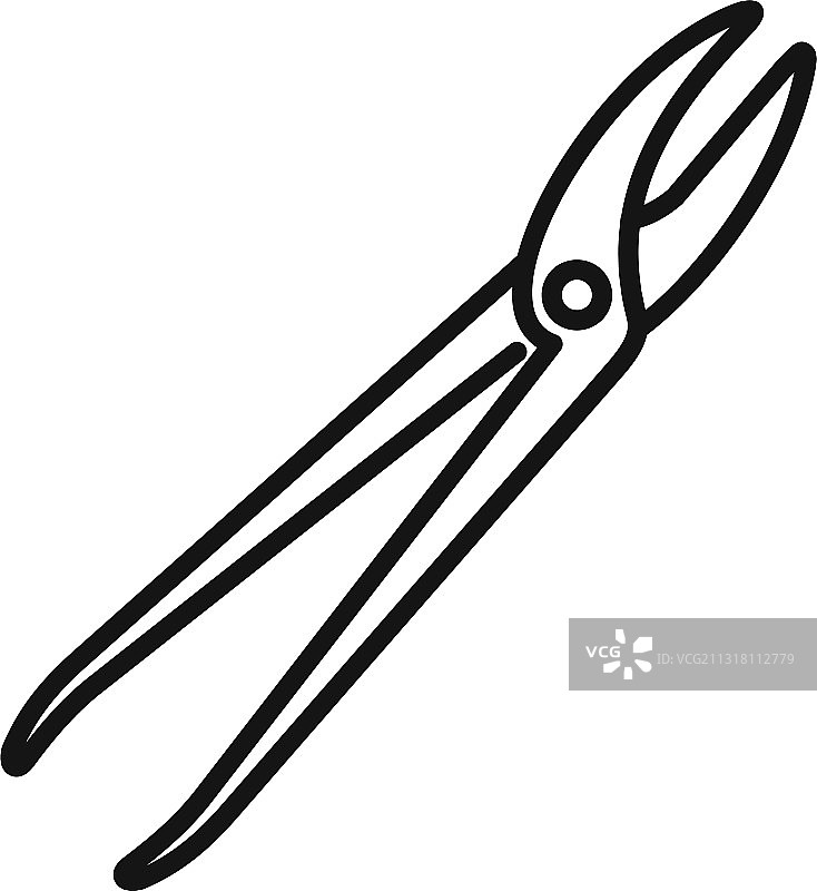 修鞋钢制工具轮廓风格图标图片素材