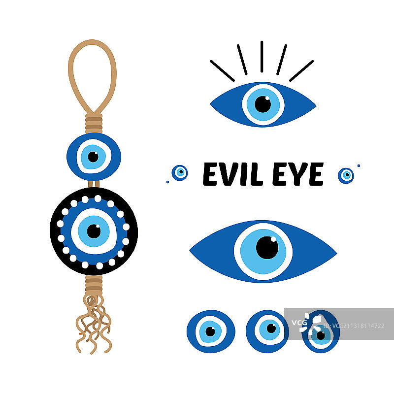 土耳其蓝眼睛护身符标志符号图片素材