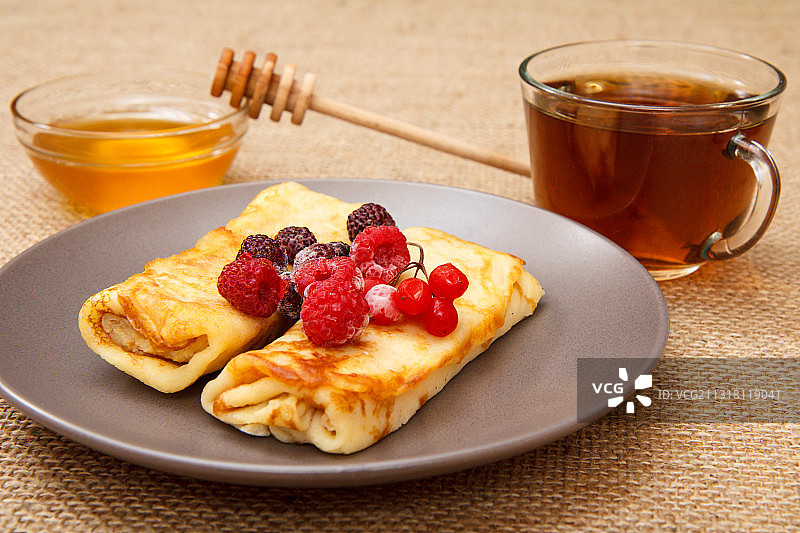 餐桌上早餐的特写图片素材