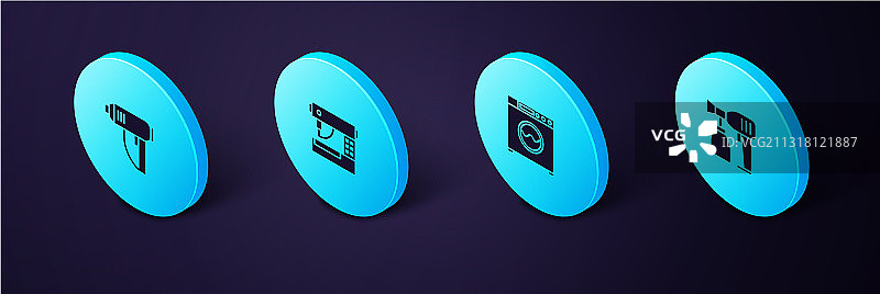 2.5D油漆喷枪垫圈缝纫素材图片素材