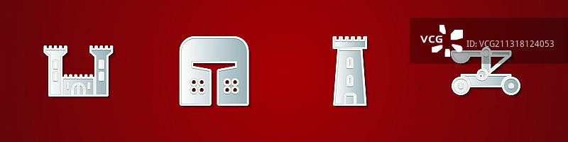 中世纪城堡铁头盔塔楼图片素材