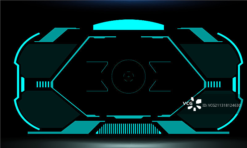 未来主义HUD元素自动目标扫描用户界面图片素材