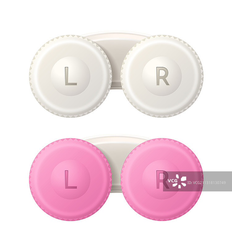 逼真的隐形眼镜盒模型图片素材