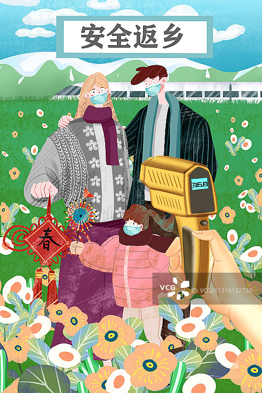 疫情期间安全返乡图片素材