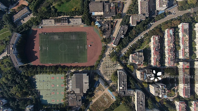 俯视下的武汉轻工大学图片素材