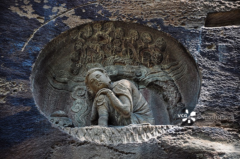 泸州泸县玉蟾山石刻造像图片素材