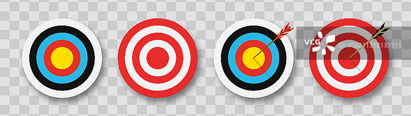 带箭头的射箭靶套装图片素材