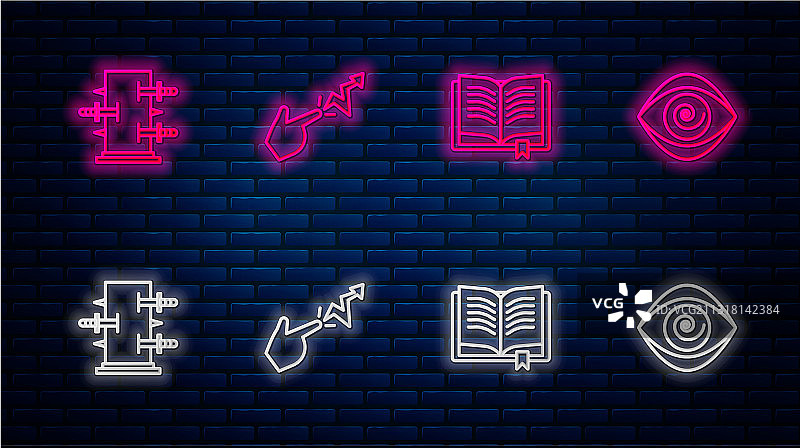 魔法书古老魔法书箱套装图片素材