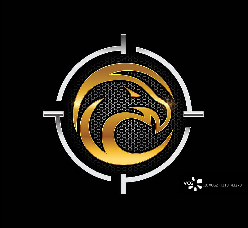 金色飞鹰枪械战术标志图片素材