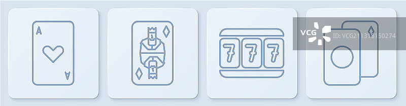 带红桃图案的扑克牌和老虎机banner图片素材