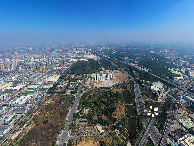 广东省东莞市厚街镇政府服务中心航拍图片素材