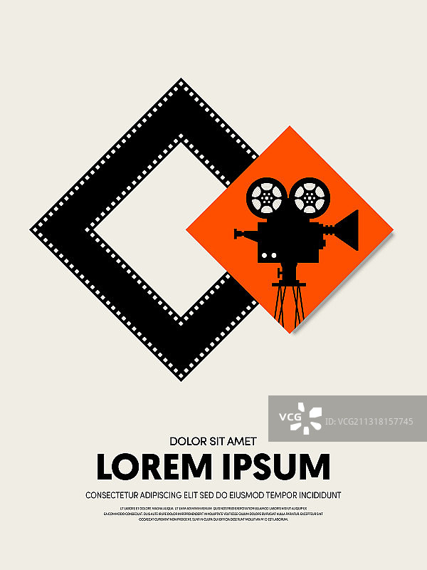 电影节海报模板设计图片素材