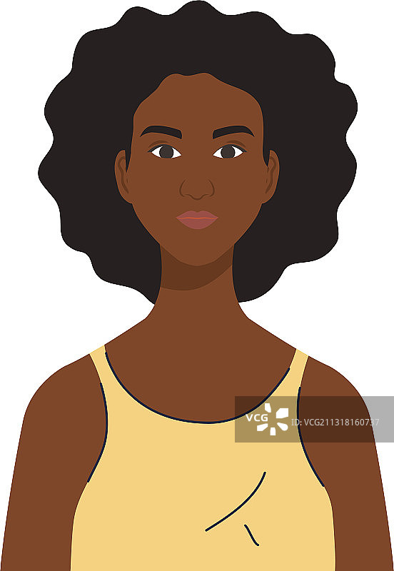 卡通黑人女性设计图片素材