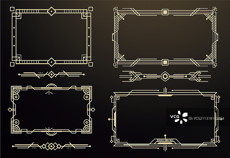 装饰艺术风格边框素材图片素材