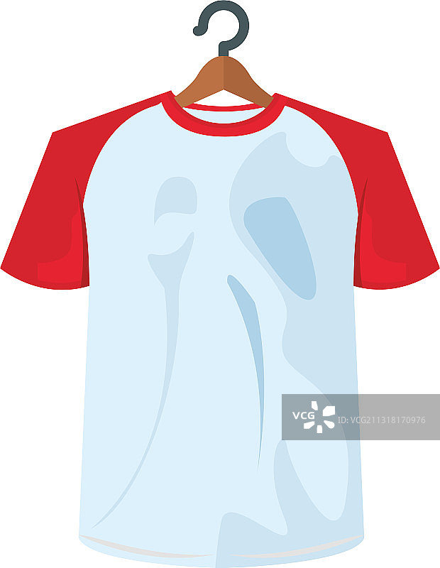 孤立的白色红色T恤设计图片素材