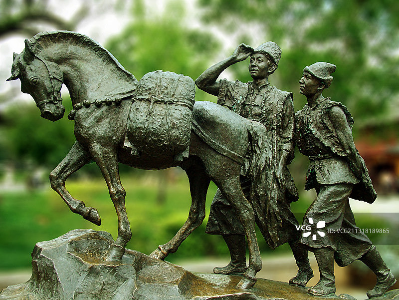 茶马古道雕塑图片素材