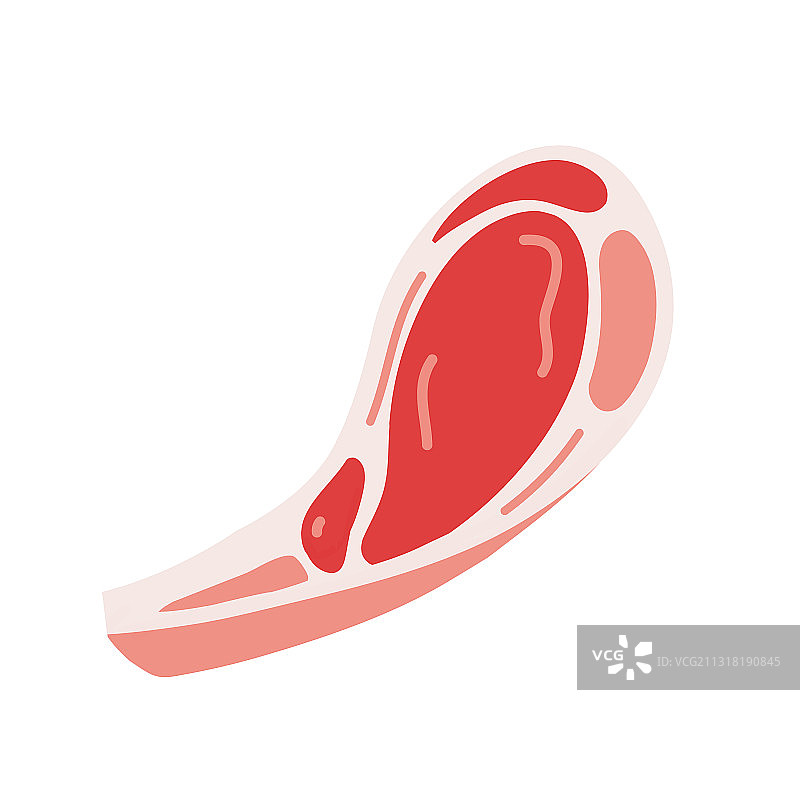 分离的生羊肉逼真呈现图片素材
