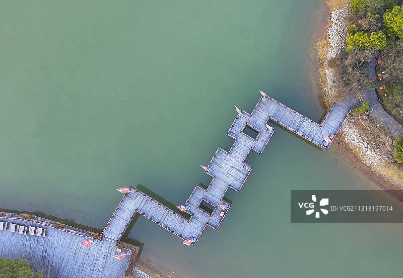 天目湖九曲桥图片素材