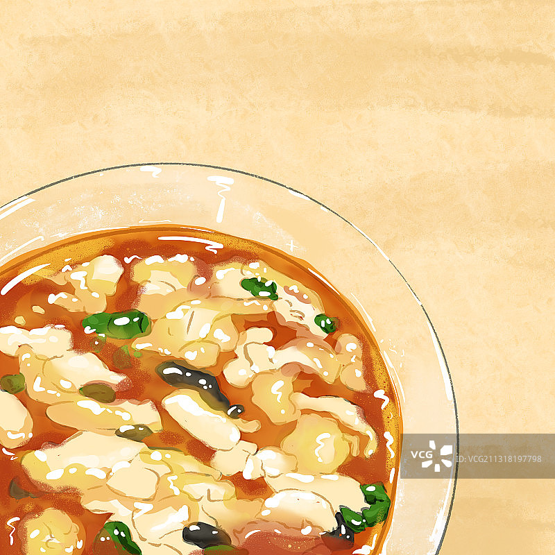 鸡汁豆腐脑 无字图片素材