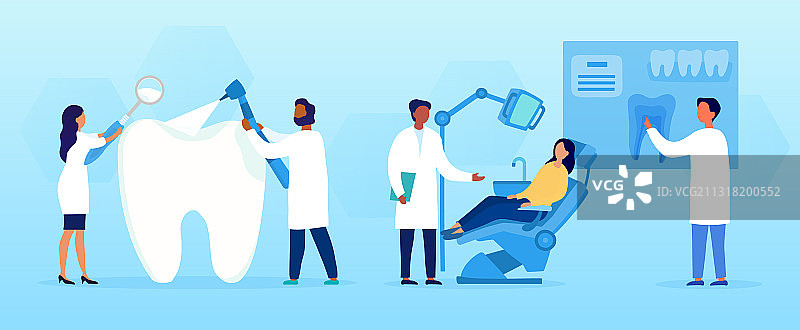 牙科概念与牙齿治疗图片素材