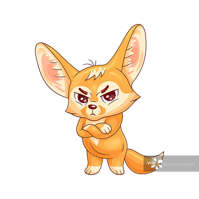 可爱有趣的耳廓狐图片素材