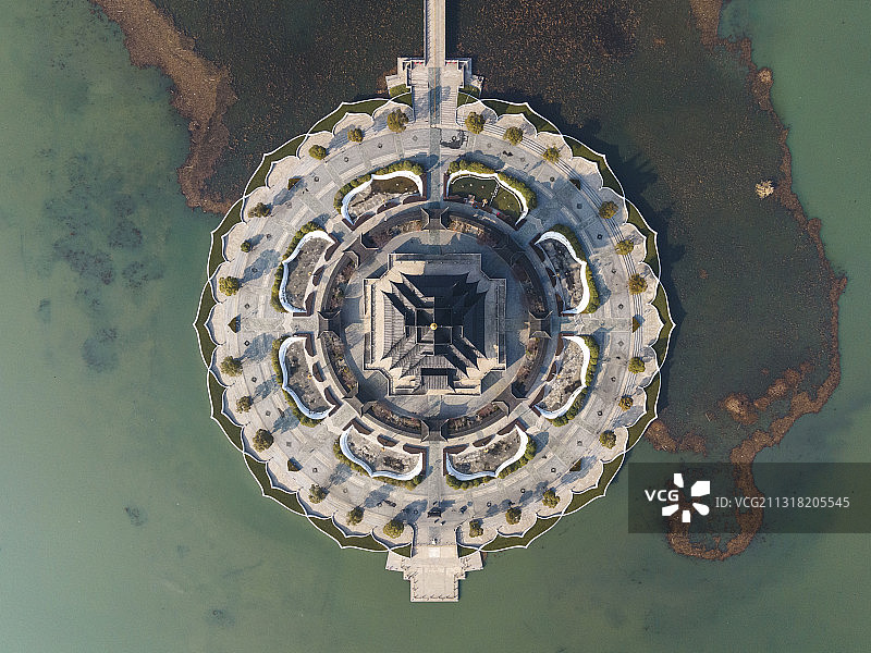 苏州重元寺观音阁莲花岛图片素材