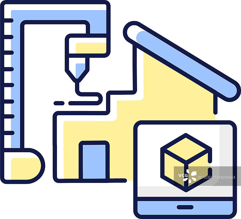 DIY建筑RGB颜色图标图片素材