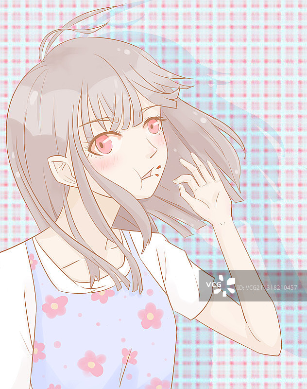 花与少年图片素材