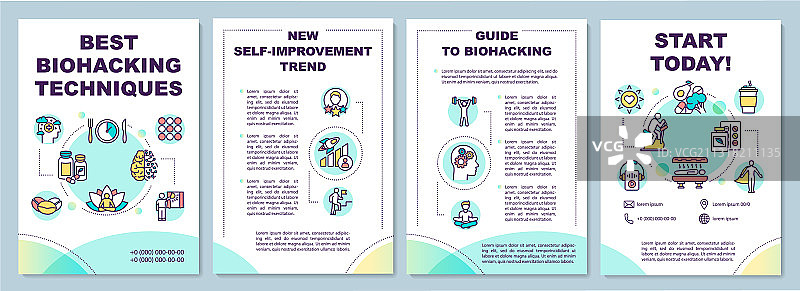 生物黑客技术宣传册模板图片素材