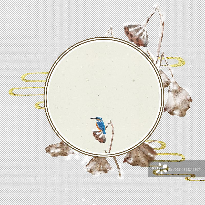 中式圆形边框素材立冬图片素材