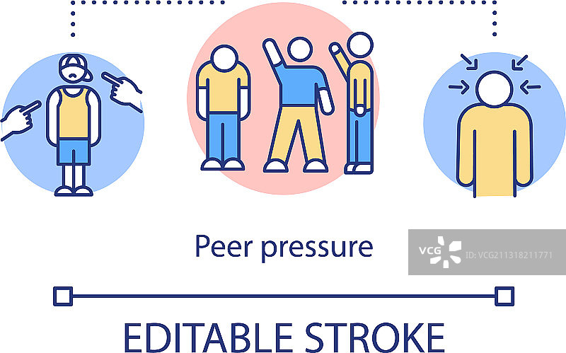 同伴压力概念图标图片素材